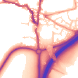 Daytime road noise heatmap for LS22 5HA