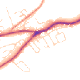 Daytime road noise heatmap for LS22 5JZ