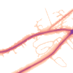 Daytime road noise heatmap for LS22 5LG