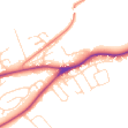 Daytime road noise heatmap for LS22 5NZ