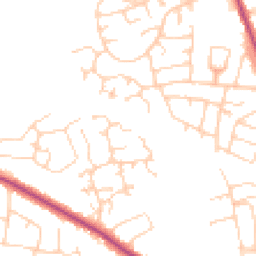 Daytime road noise heatmap for LS22 5RE