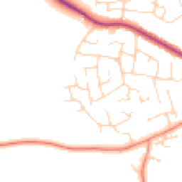 Daytime road noise heatmap for LS22 6TT