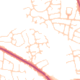 Daytime road noise heatmap for LS22 6WB