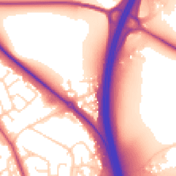 Daytime road noise heatmap for LS22 7AE