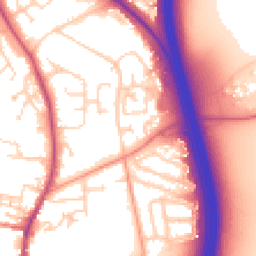 Daytime road noise heatmap for LS22 7FE