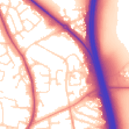 Daytime road noise heatmap for LS22 7FL