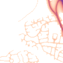 Daytime road noise heatmap for LS22 7FW