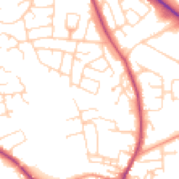 Daytime road noise heatmap for LS22 7PU
