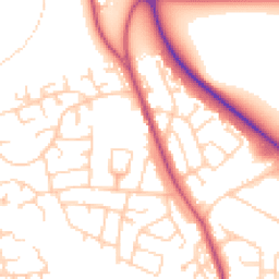 Daytime road noise heatmap for LS22 7QH
