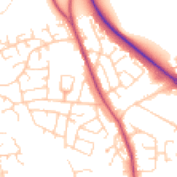 Daytime road noise heatmap for LS22 7QJ