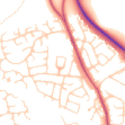 Daytime road noise heatmap for LS22 7QP