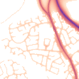 Daytime road noise heatmap for LS22 7QT