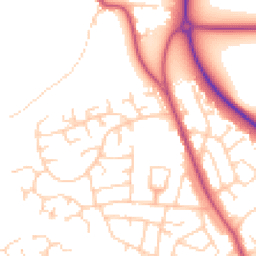 Daytime road noise heatmap for LS22 7UE
