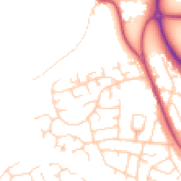 Daytime road noise heatmap for LS22 7UN
