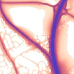 Daytime road noise heatmap for LS22 7US