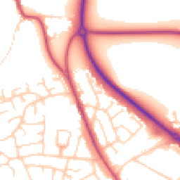 Daytime road noise heatmap for LS22 7XN