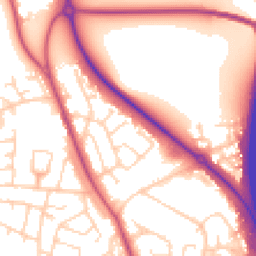 Daytime road noise heatmap for LS22 7XP