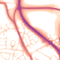 Daytime road noise heatmap for LS22 7XW
