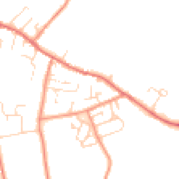 Daytime road noise heatmap for LS23 6AT