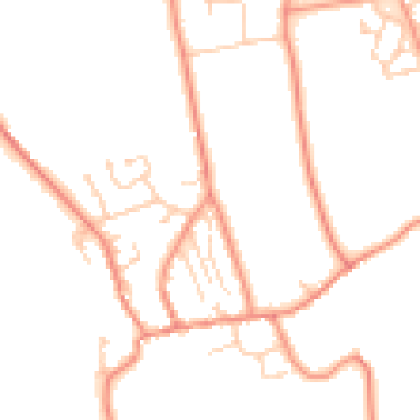 Daytime road noise heatmap for LS23 6BF