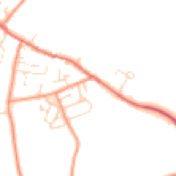 Daytime road noise heatmap for LS23 6BG