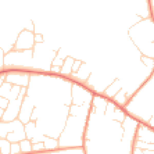 Daytime road noise heatmap for LS23 6BH