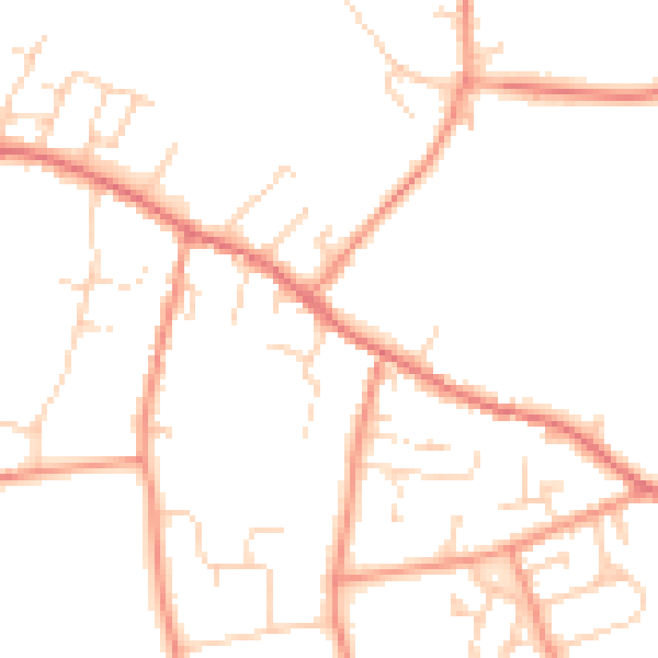 Daytime road noise heatmap for LS23 6BT