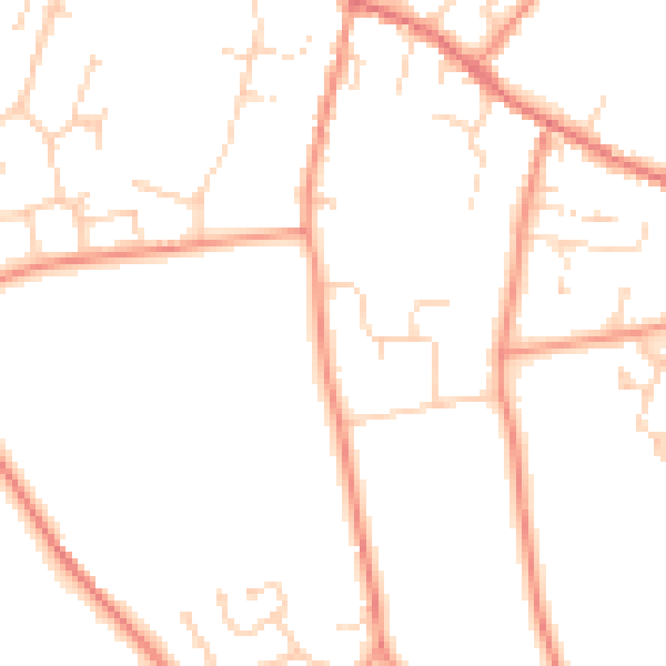 Daytime road noise heatmap for LS23 6DG