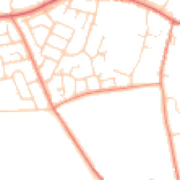 Daytime road noise heatmap for LS23 6DL