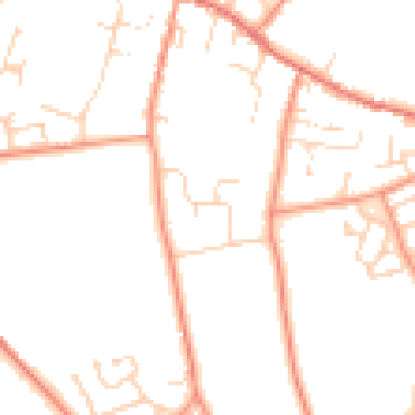 Daytime road noise heatmap for LS23 6DQ