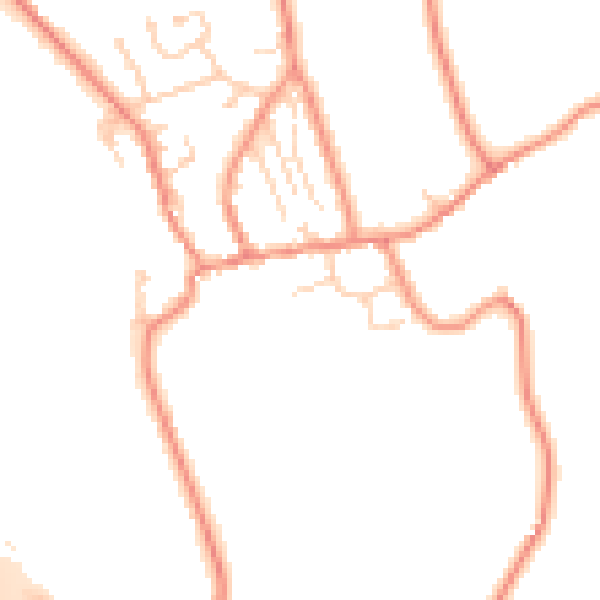 Daytime road noise heatmap for LS23 6EY
