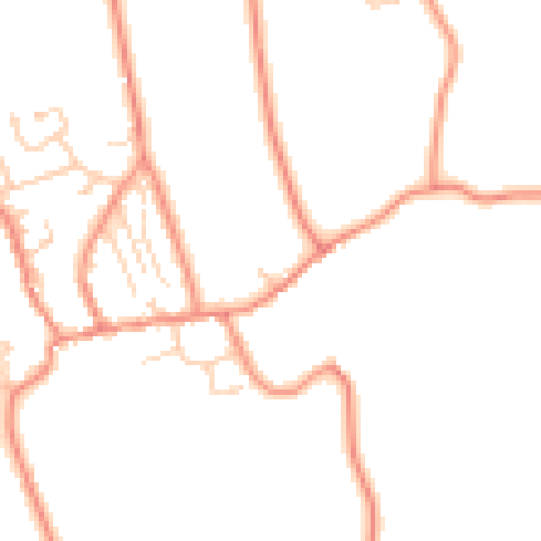 Daytime road noise heatmap for LS23 6FB