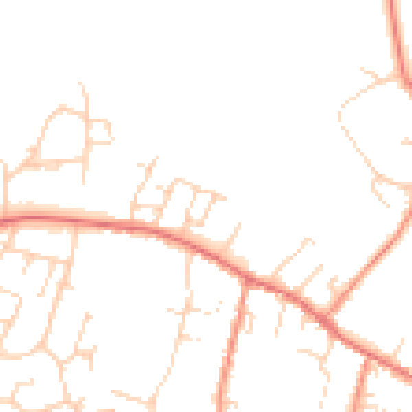 Daytime road noise heatmap for LS23 6FL
