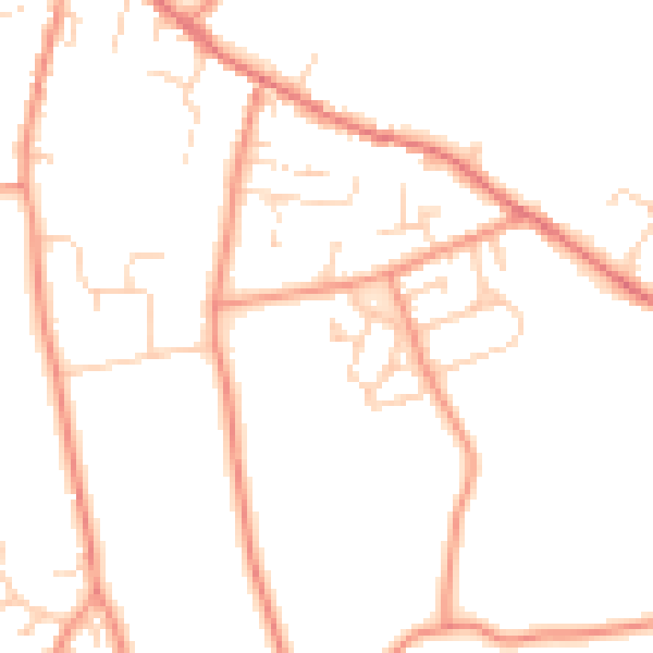 Daytime road noise heatmap for LS23 6FS
