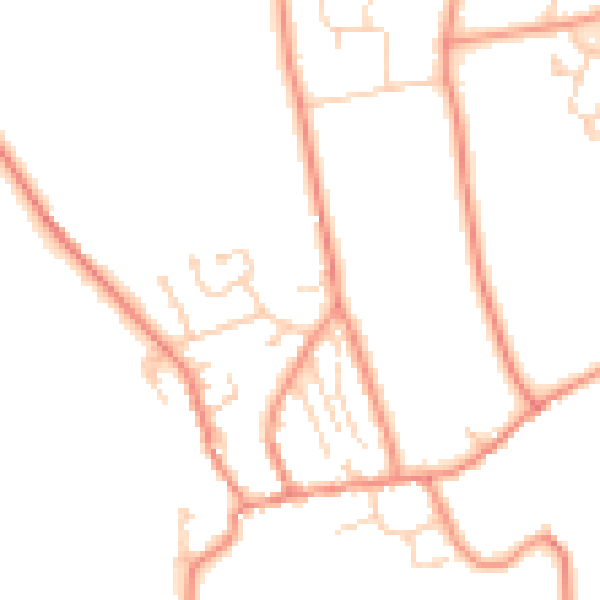 Daytime road noise heatmap for LS23 6HF