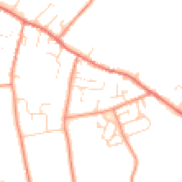 Daytime road noise heatmap for LS23 6HL