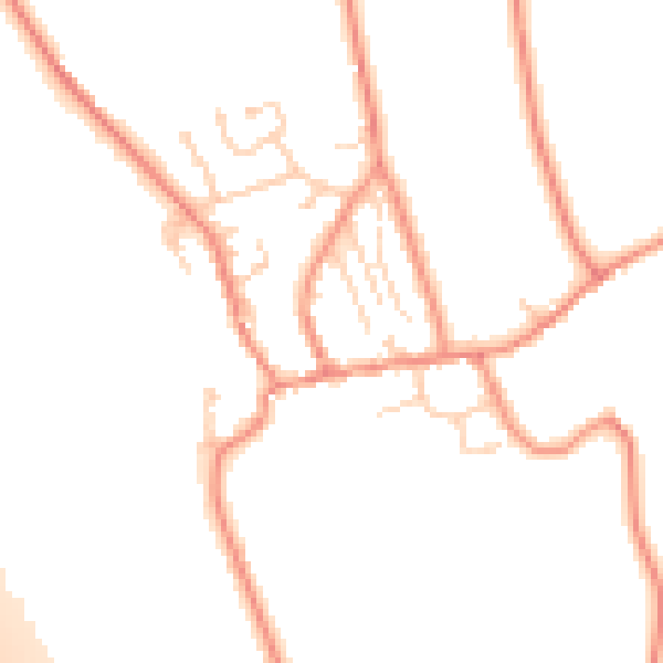 Daytime road noise heatmap for LS23 6HT
