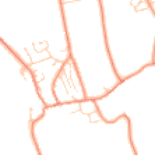 Daytime road noise heatmap for LS23 6HU
