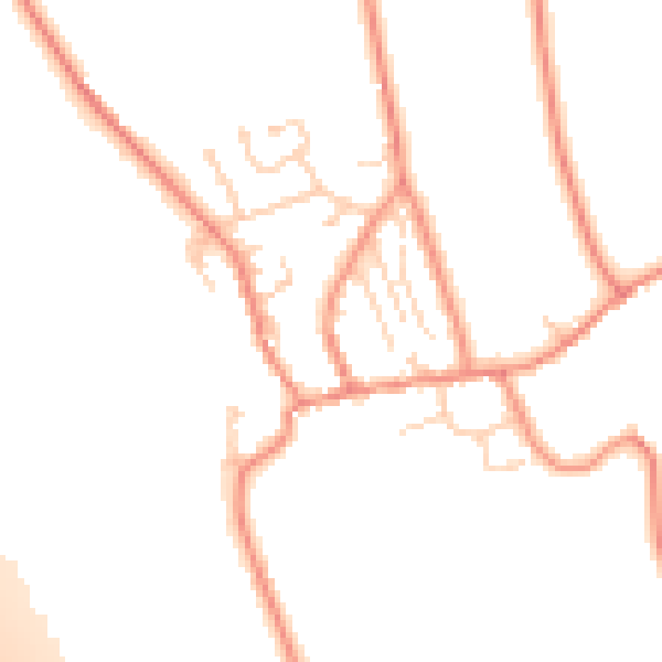 Daytime road noise heatmap for LS23 6HY