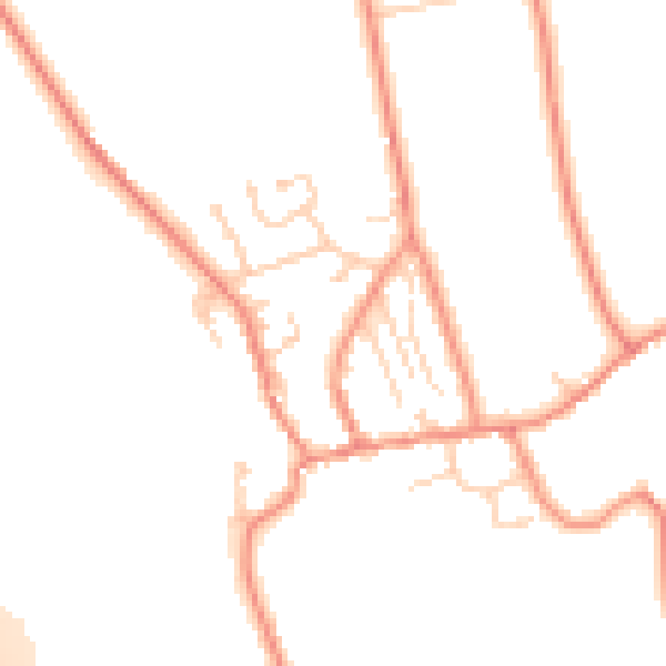 Daytime road noise heatmap for LS23 6JD