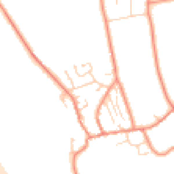 Daytime road noise heatmap for LS23 6JY