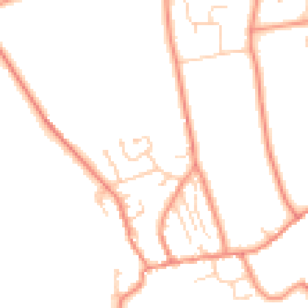 Daytime road noise heatmap for LS23 6JZ