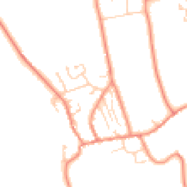 Daytime road noise heatmap for LS23 6LB