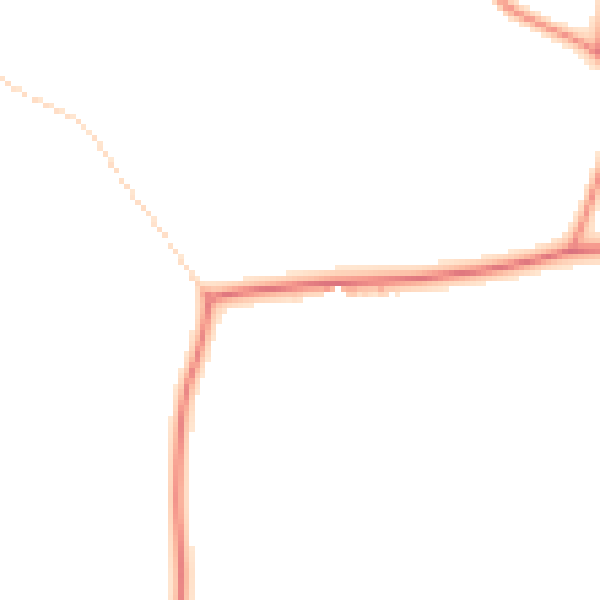 Daytime road noise heatmap for LS23 6NA
