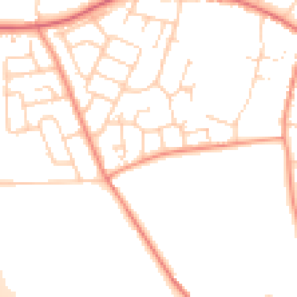 Daytime road noise heatmap for LS23 6PT