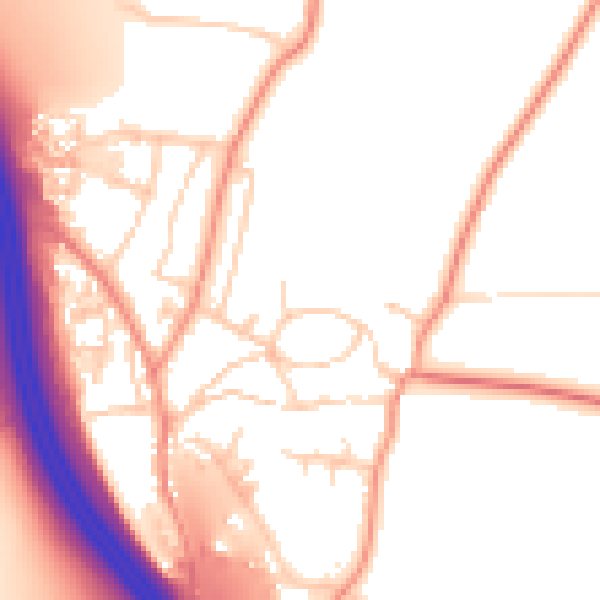 Daytime road noise heatmap for LS23 6QR