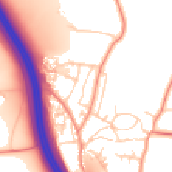 Daytime road noise heatmap for LS23 6RJ