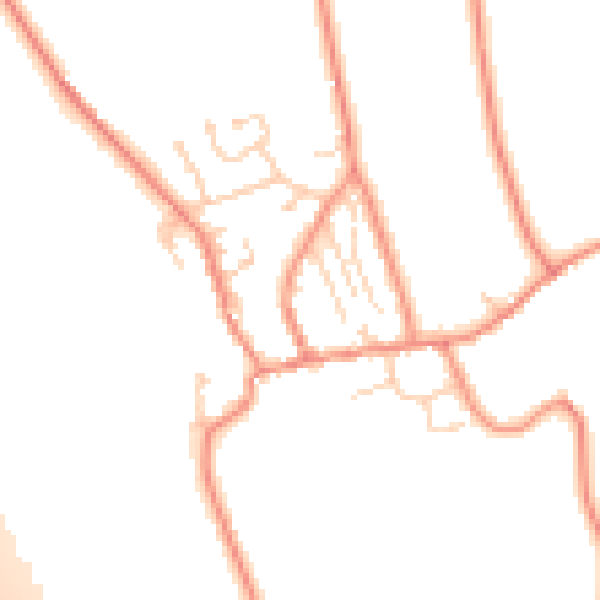 Daytime road noise heatmap for LS23 6SD