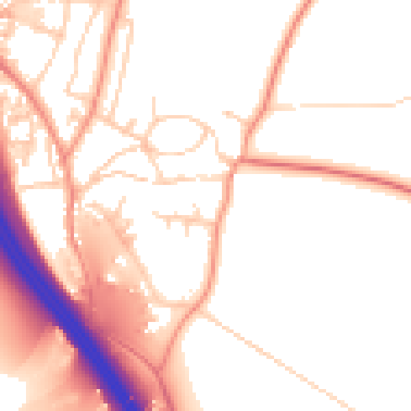 Daytime road noise heatmap for LS23 6SG
