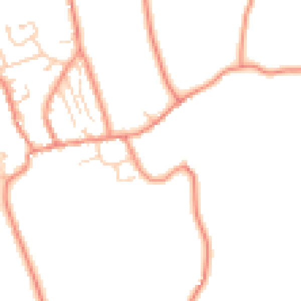 Daytime road noise heatmap for LS23 6SN